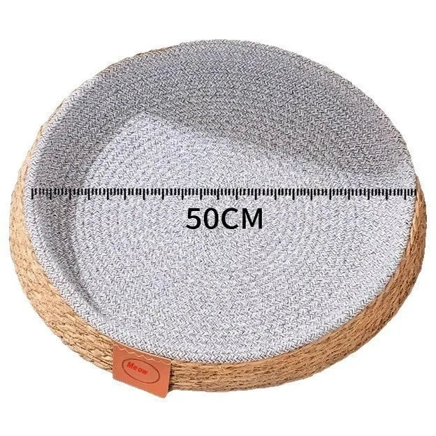 Rattan woven cat bed nest for indoor cats available in four sizes