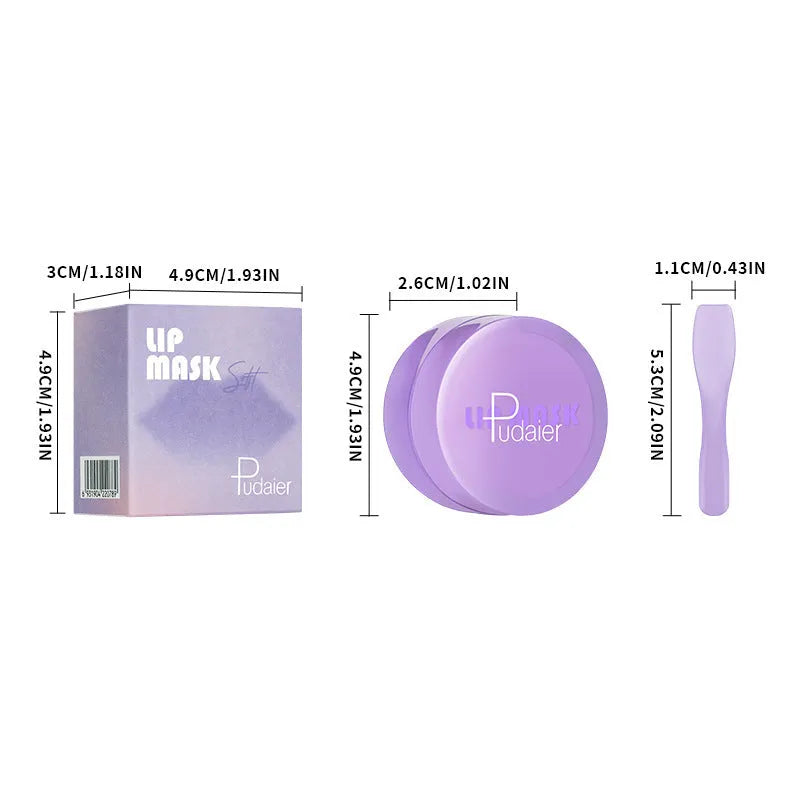 Exfoliating lip balm jar with silicone scraper for hygienic application