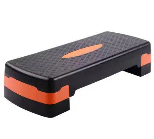 Fit Step aerobic fitness platform in ABS plastic, dimensions 68x28x15cm, available in grey, green, or orange