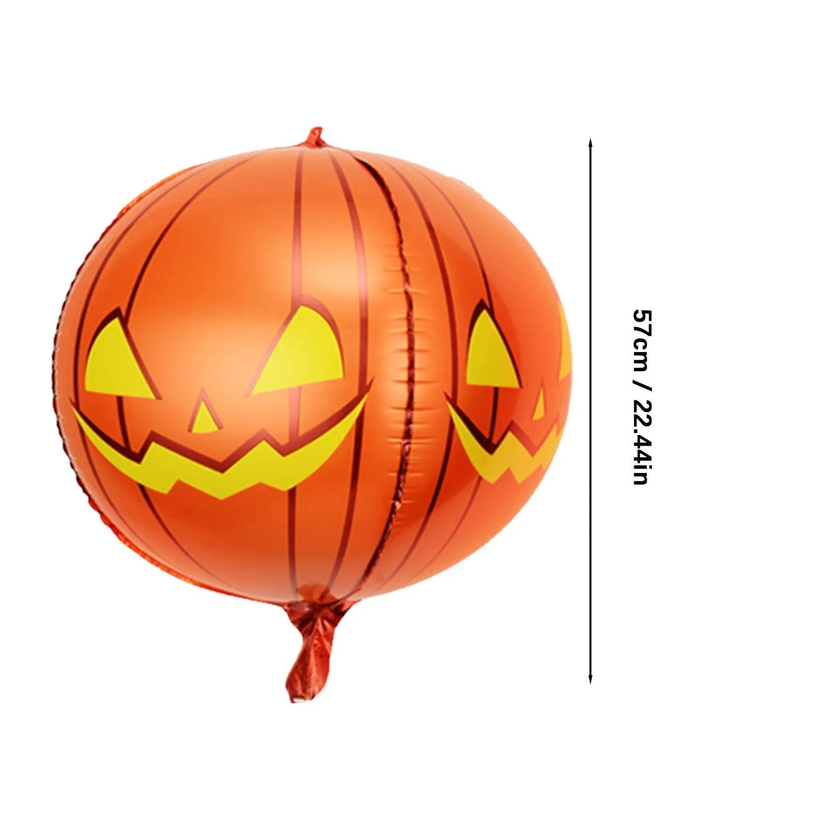 Halloween eyeball balloon with bloodshot design inflated to 40cm diameter
