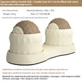 Massage ball for hot and cold compress therapy with double ball design