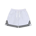 Men's loose-fit polyester sports shorts in various colours with elastic waistband
