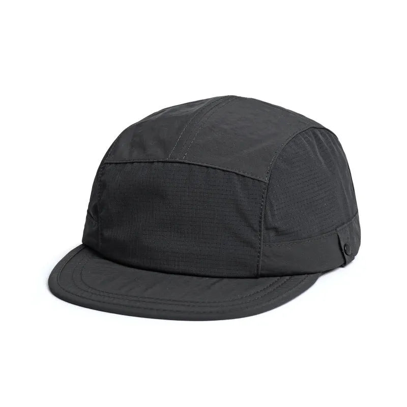 Soft dome cap with a breathable tongue design in Army Green colour, made from quick-drying polyester fabric.