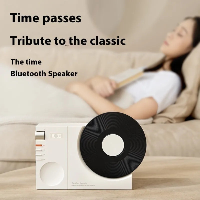 Mini Bluetooth speaker in Coral Pink colour with USB charging port and control buttons