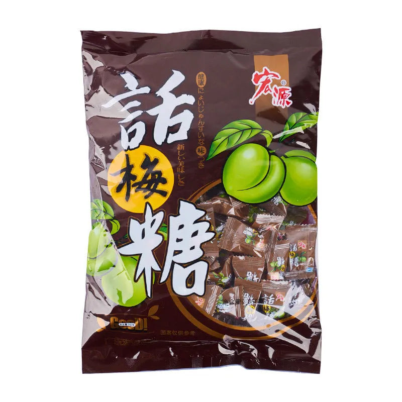 Bag of assorted plum sugar guava and tangerine peel fruit flavoured hard candy