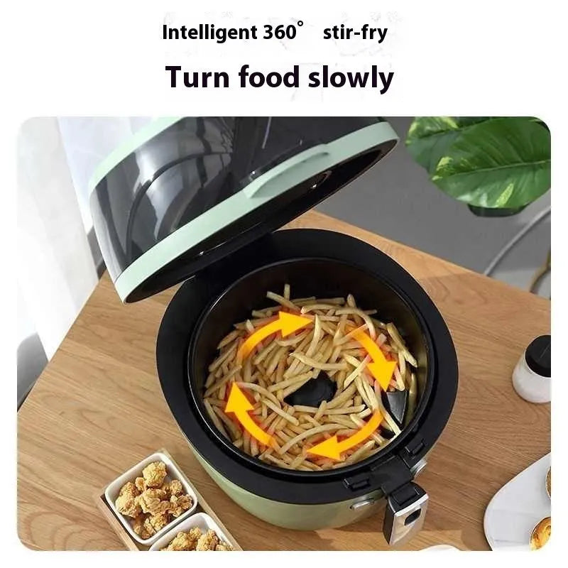 8-litre mechanical button air fryer oven with visible window and nano-ceramic coating