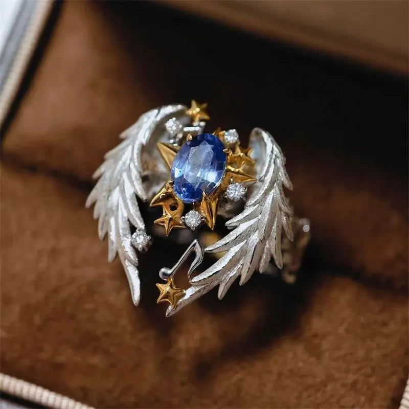 Geometric adjustable alloy ring with metallic finish for men and women