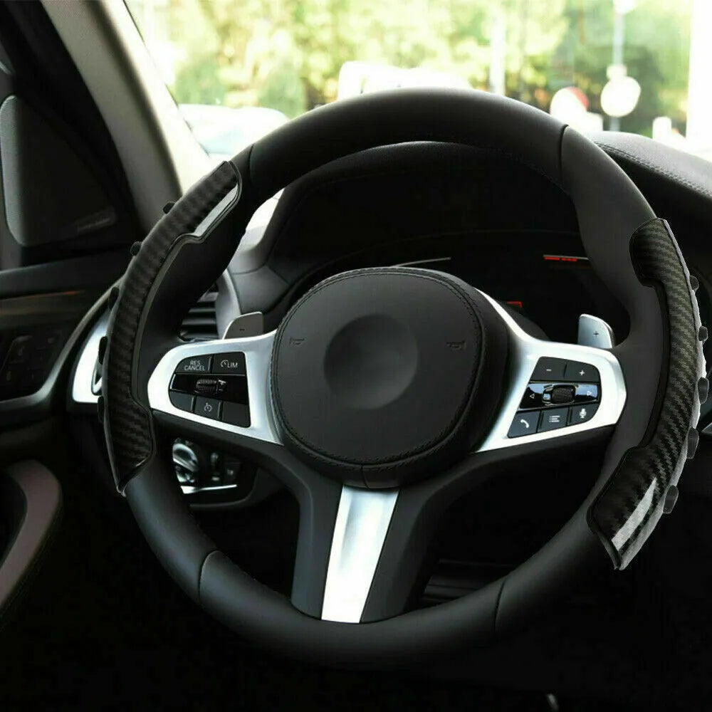 Carbon fibre black fibre steering wheel anti-slip sleeve for 38 cm diameter wheels