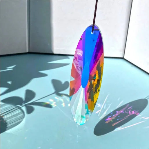 Rainbow electroplated crystal pendant light catcher Christmas decoration