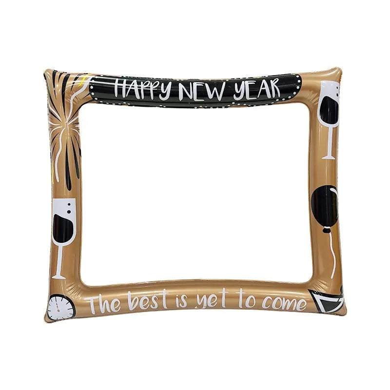 Christmas inflatable photo frame PVC prop for festive photography and group photos