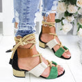 Women's beige suede sandals with fish mouth toe, front strap, ankle strap, and a thick 3-5cm middle heel.