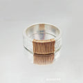 Copper simple bracelet with vintage ring irregular coil design in silver-gold colour