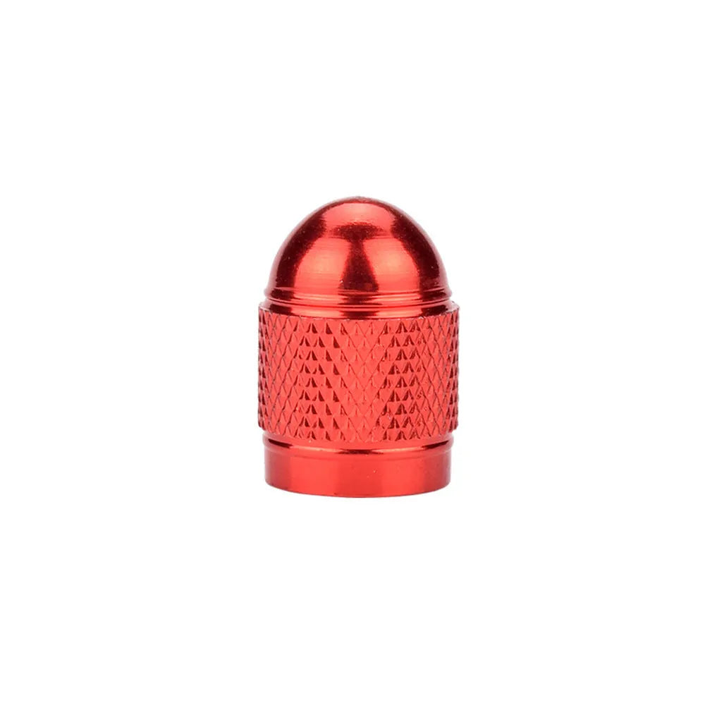 Aluminium mountain bike tyre valve cap in choice of five colours.
