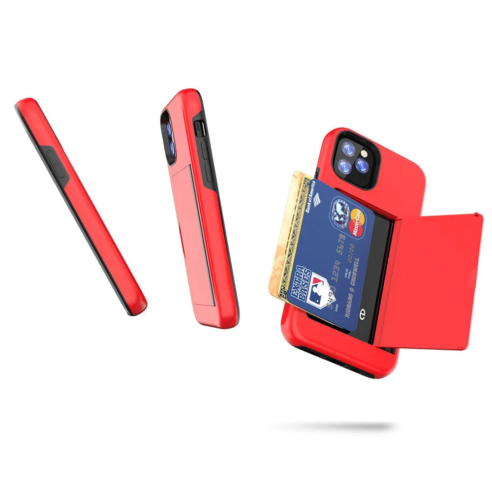 Solid colour mobile phone back cover for iPhone 11 in black, red, pink, blue, dark blue, or purple.