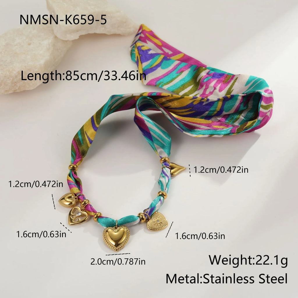 Women's stainless steel necklace or bracelet with 18K gold plating and geometric pendant design