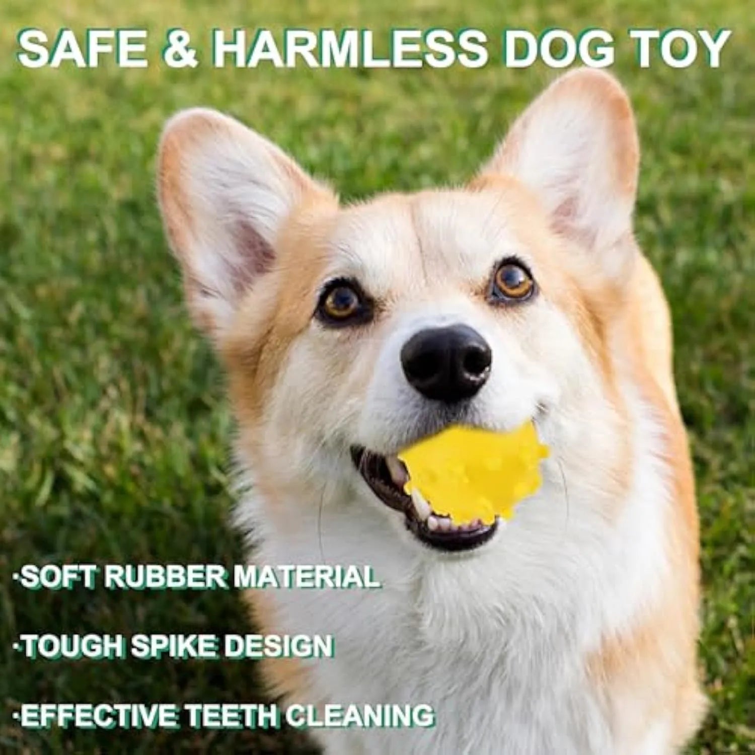 Bright blue, green, pink, and yellow spiky dog balls for small puppy teething and play.