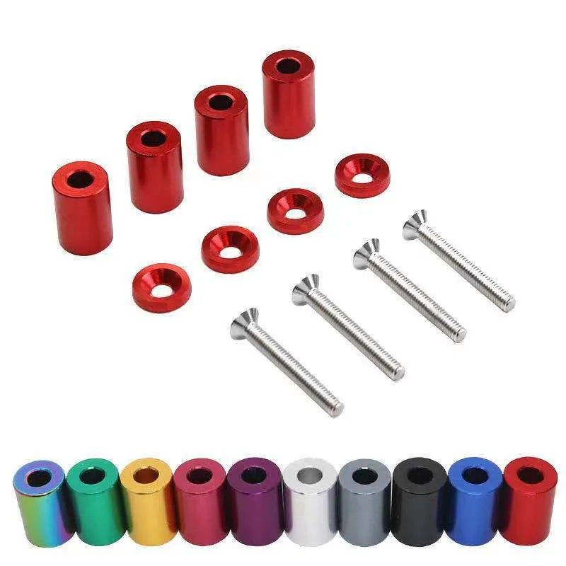 Aluminium car machine cover pad height sheet with screws, nuts and washers