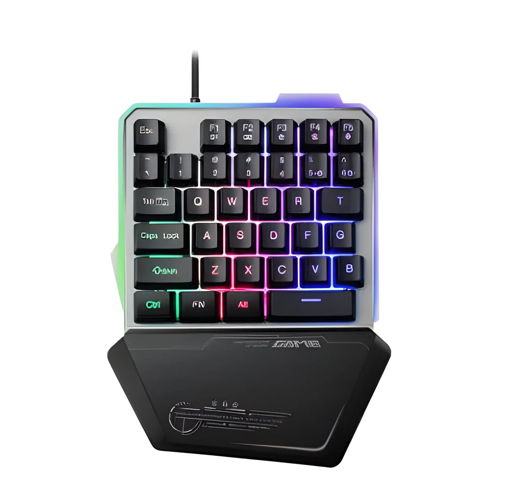 G40 Flow black one-handed gaming keyboard with RGB backlit keys