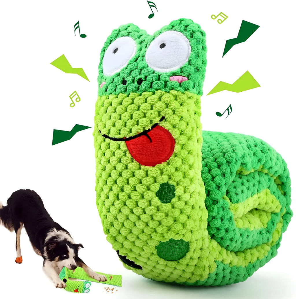 Squeaky dog puzzle toy in transformable design with foraging function for canine enrichment