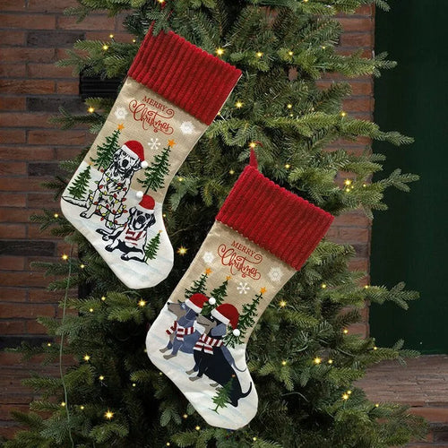 Cloth Christmas tree pendant ornament showing pastoral or American style, measuring 46 by 28 centimetres.