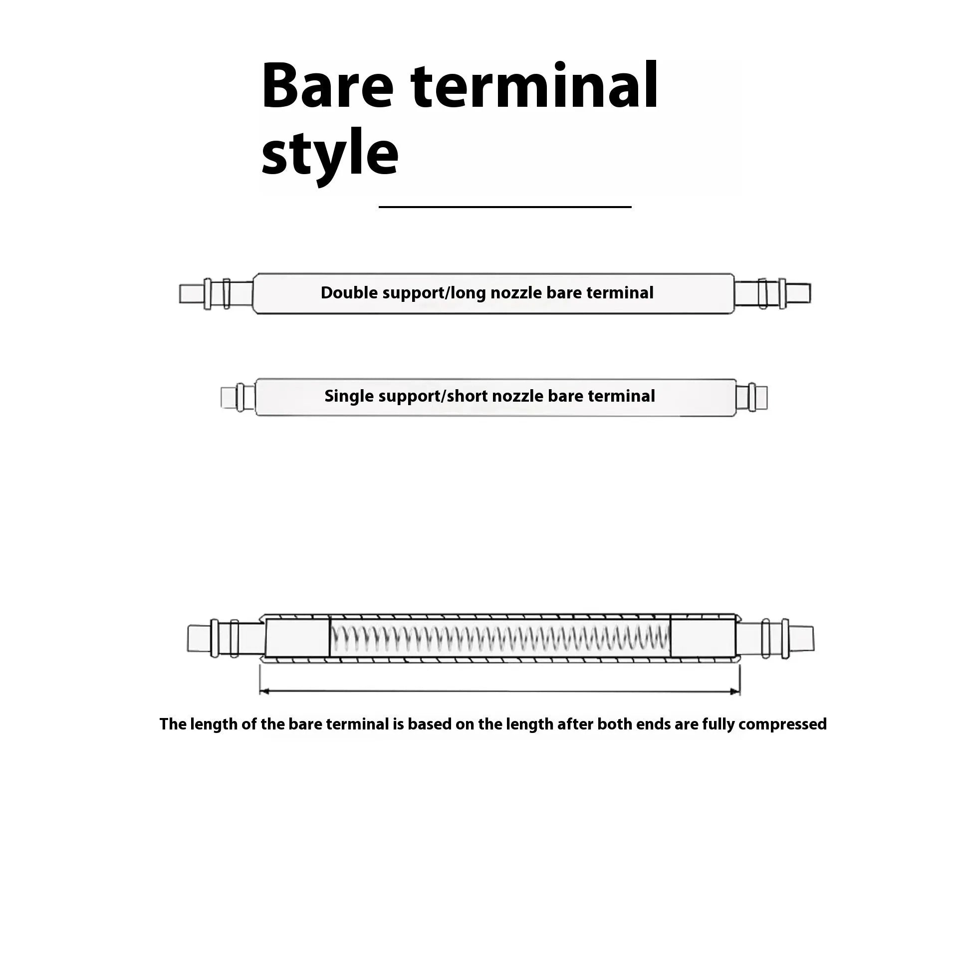 Watch bolt auricular needle spring shaft for repair, available in sizes 21mm to 26mm.