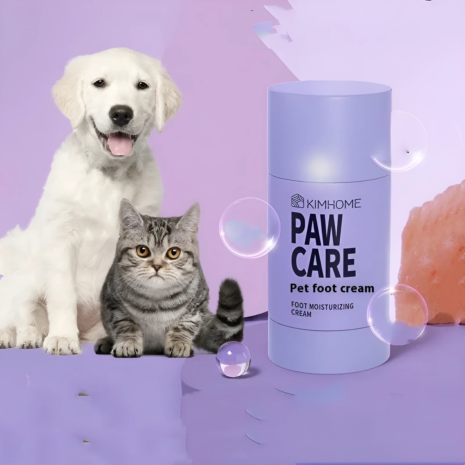 40g tube of pet foot moisturising cream with Brazil palm wax for cat and dog claw care.