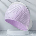 Silicone swimming cap adult waterproof hair protection in multiple solid colours