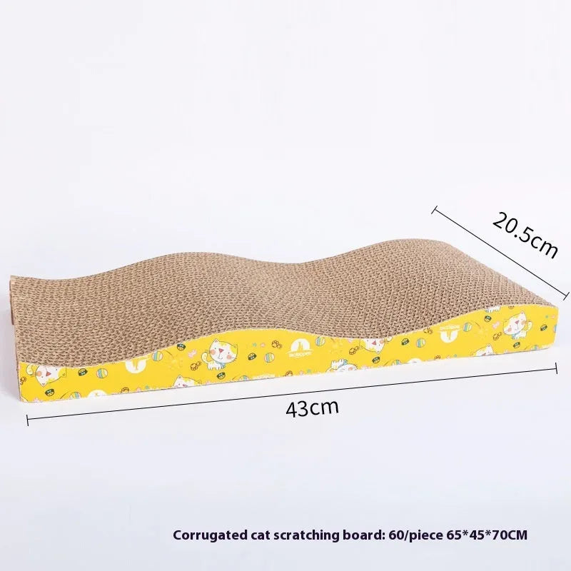 Corrugated paper cat scratch board in various style designs