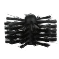 Flexible chimney cleaning brush with extension pole for dryer vents and range hoods