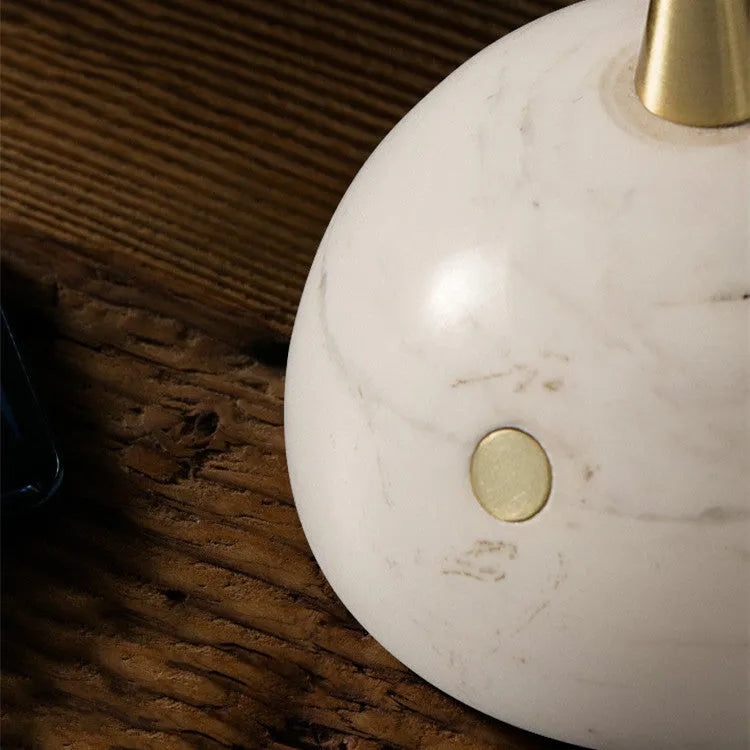 Creative glass lampshade desk lamp with dimmable LED light and touch switch