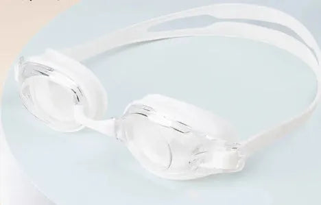 Black prescription swimming goggles for myopia with protective case