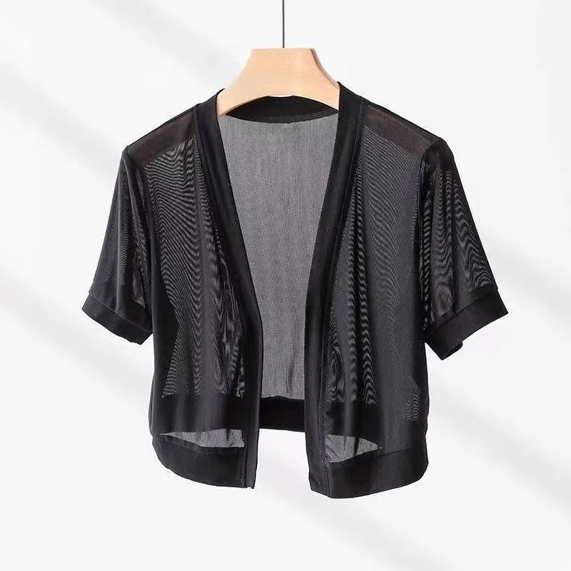 Women's French-style long sleeve shirt with irregular collar and bell sleeves in black