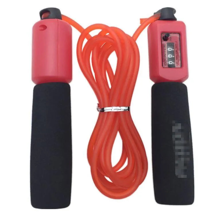 Adjustable 3-metre skipping rope with foam PVC handles in multiple colour options