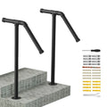 Black metal ladder support bracket for minimalist American-style staircases