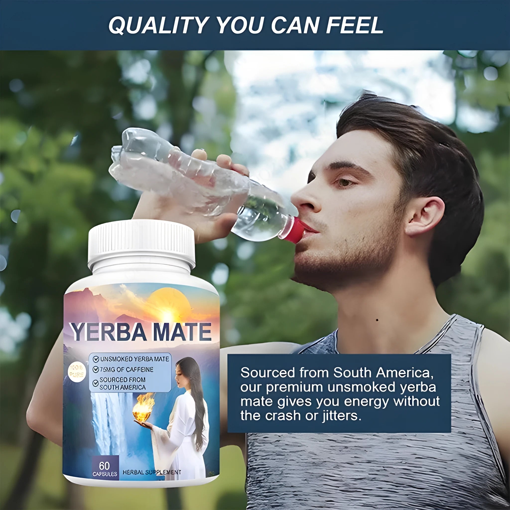 A bottle containing 60 vitamin supplement capsules for adult use.