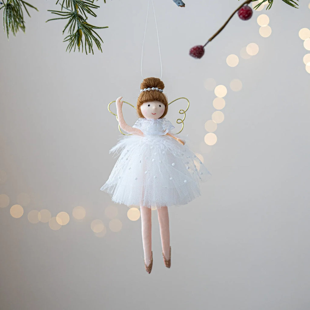 Pink and white cloth plush ballet girl angel doll pendant with modern simplicity styling