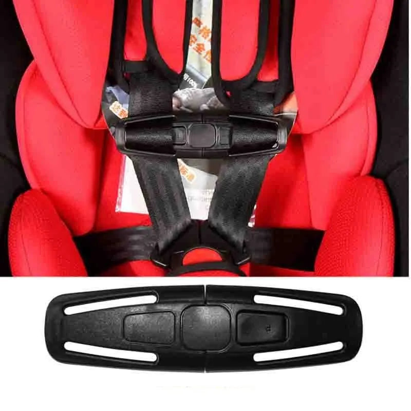 Black nylon PA66 child safety seat buckle lock button for 5-point harness systems