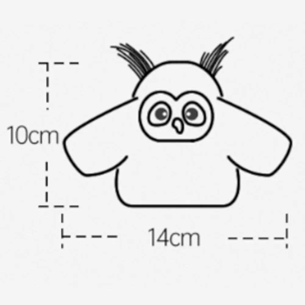 Grey interactive owl cat toy with flapping wings for indoor feline entertainment