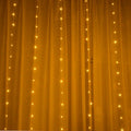 Copper curtain style LED string lights with USB power connection for holiday room and courtyard decoration