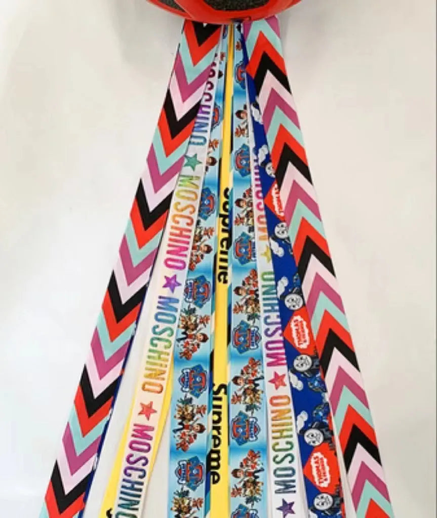 Children's helmet decorative streamer in multiple colour options for roller skating and balancing car safety gear