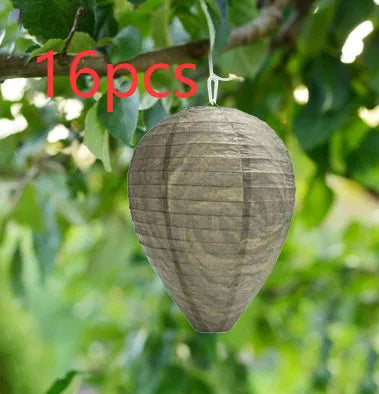22 by 28 cm beehive style paper lantern with honeycomb design in photographic colour