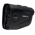Golf laser rangefinder distance meter with LCD display showing yardage measurement
