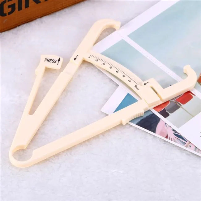 Acrylic body fat caliper tool for skin fold thickness measurement with 200mm range