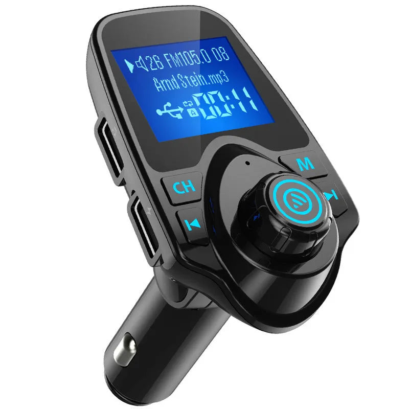 Black G7 Bluetooth car hands-free FM transmitter with USB charging port