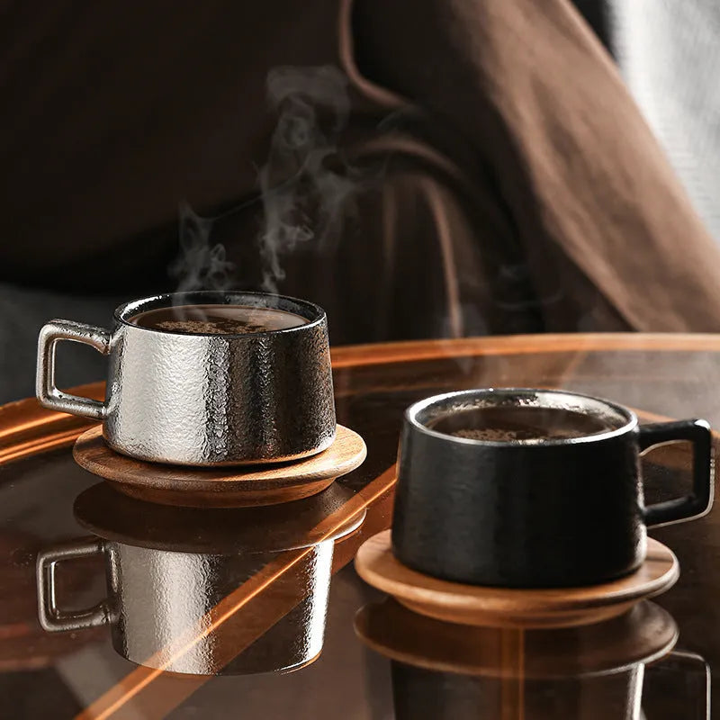 Office gift tumbler coffee cup set with metallic gift box and 250ml capacity
