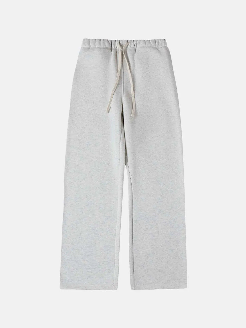Men's black fleece-lined sweatpants with a drawstring elastic waistband and loose fit leg.