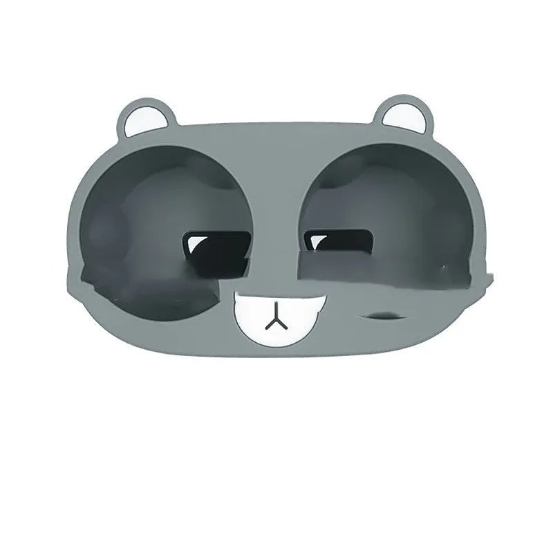 Grey silicone anti-shake insert for a car centre console cup holder
