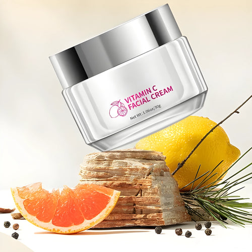 30g Vitamin C face cream in compact jar for universal skin types