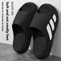 Brown and two-tone colour platform slippers with EVA construction and injection moulded soles for indoor home use