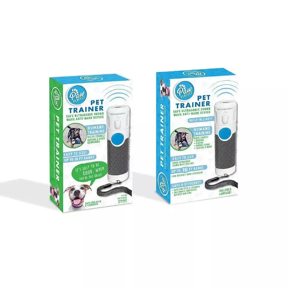 White ABS plastic ultrasonic dog trainer handheld device for bark control